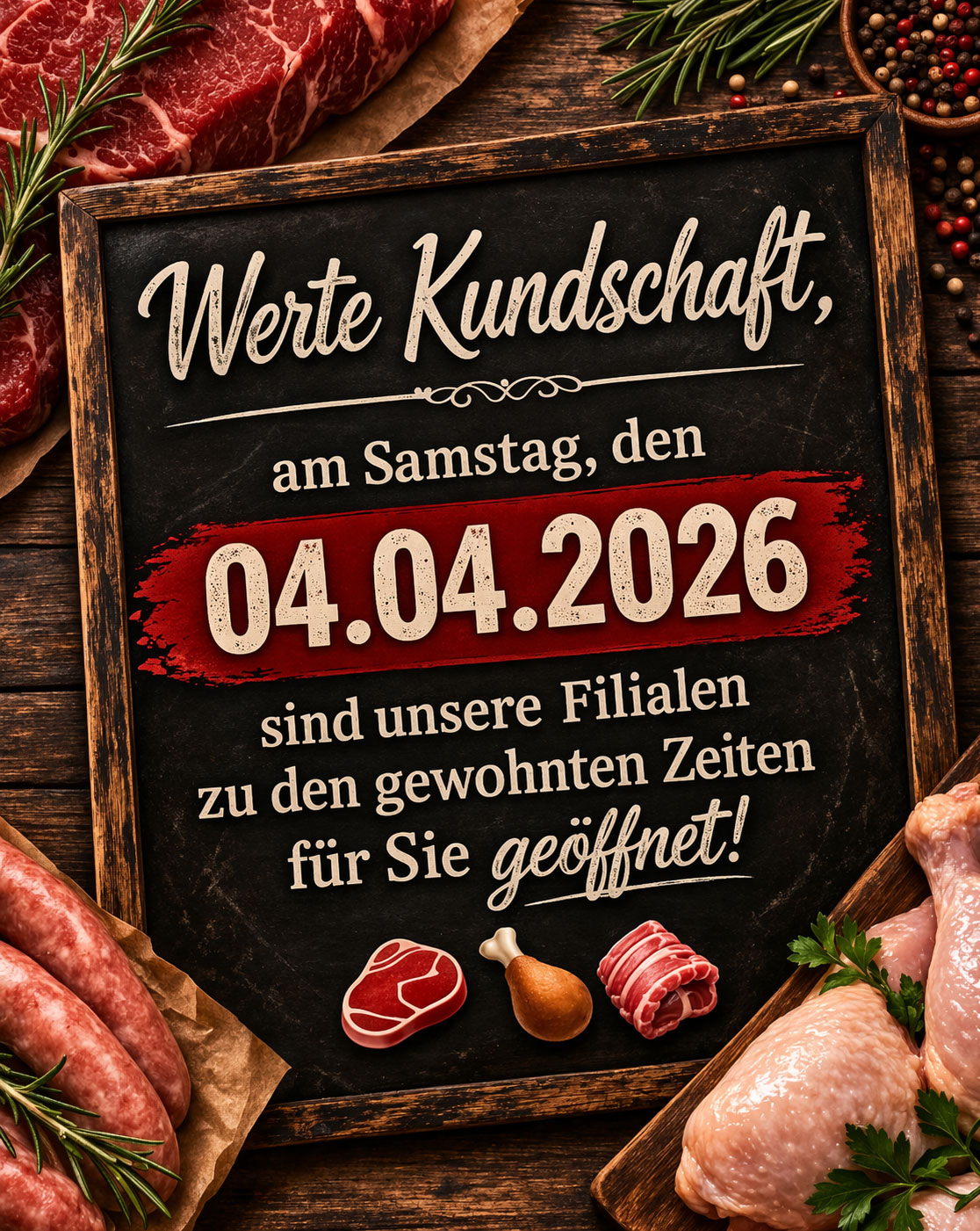 Ostersamstag geöffnet